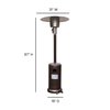 Flash Furniture Round Outdoor Patio Heater - Bronze -7.5 Feet Tall NAN-HSS-AGH-BR-GG